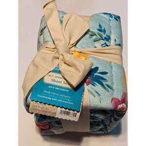 NEW The Pioneer Woman Multi-Color Sweet Romance Blossoms 2-Piece Poly Velvet Kin